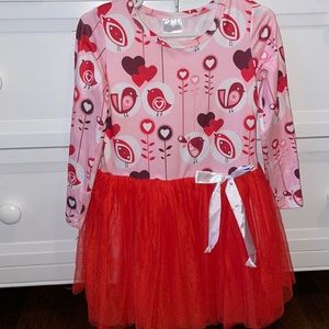 EUC pink and red size medium toddler dress